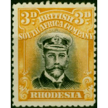 Rhodesia 1922 3d Black & Yellow SG293 Fine LMM (2) 