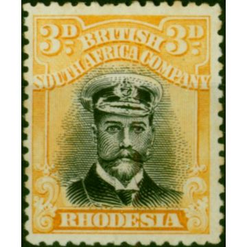 Rhodesia 1922 3d Black & Yellow SG293 Fine MM 
