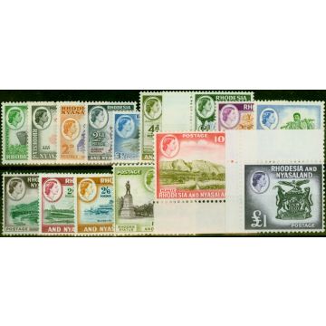 Rhodesia & Nyasaland 1959-62 Set of 15 SG18-31 V.F MNH