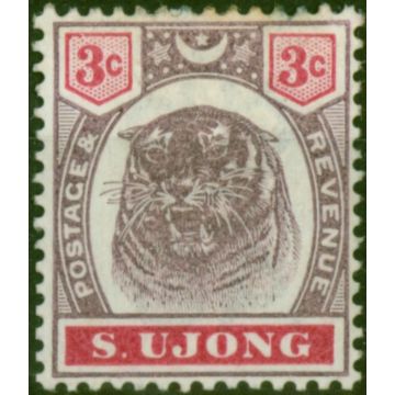 S. Ujong 1895 3c Dull Purple & Carmine SG55 Fine MM (2)