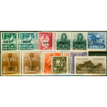 S.W.A 1941-43 Extended Set of 11 SG114-122 All Shades Fine & Fresh LMM 