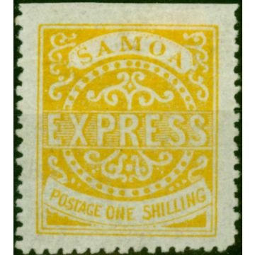 Samoa 1878 1s Dull Yellow SG7 2nd State P.12.5 Position 1-3 Fine & Fresh MM 