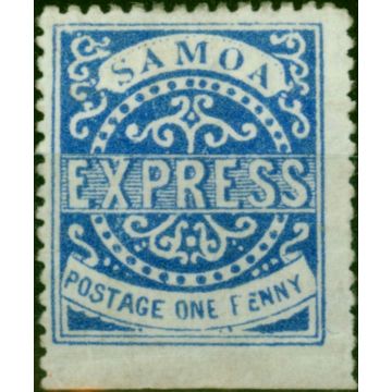 Samoa 1879 1d Ultramarine SG10 3rd State P.12.5 Position 4-2 with F for P in Penny Fine MM 