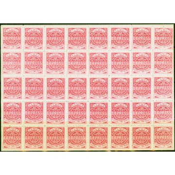 Samoa 1880 2d Carmine-Rose Re-Print Complete Sheet of 40 Fine MNH 