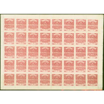 Samoa 1880 2d Rose Re-Print Complete Sheet of 40 Fine MNH