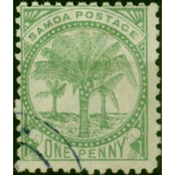 Samoa 1887 1d Yellow-Green SG28 Fine Used 