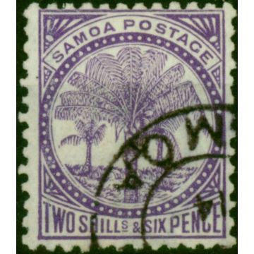 Samoa 1890 2s6d Reddish Lilac SG40 V.F.U 