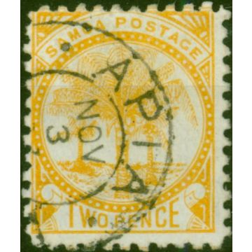 Samoa 1895 2d Pale Yellow SG59 Fine Used 