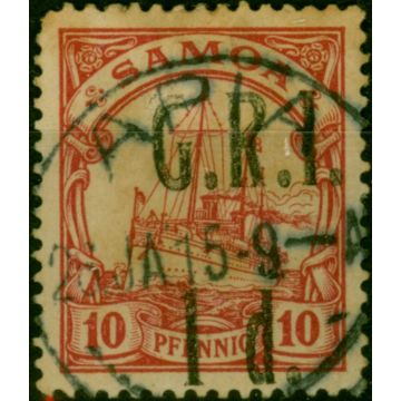 Samoa 1914 1d on 10pf Carmine SG103 Good Used 