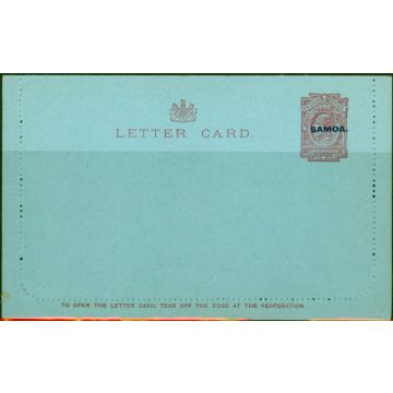 Samoa 1914 1d Reply Letter Card of N.Z Opt Samoa H&G A1 V.F & Attractive Scarce 