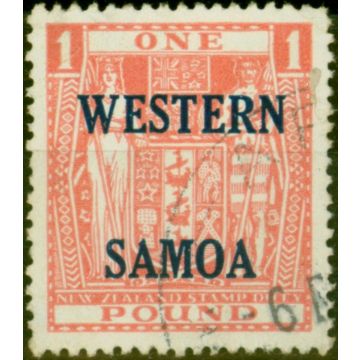 Samoa 1955 £1 Pink SG234 Fine Used