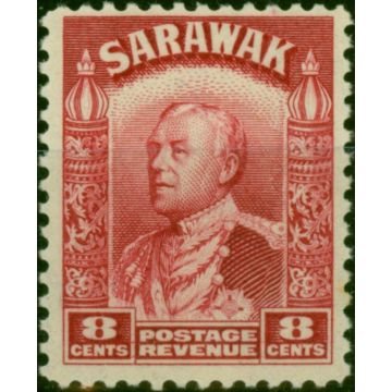 Sarawak 1941 8c Carmine SG112a Fine VLMM 