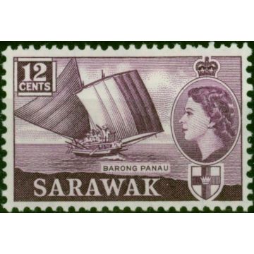Sarawak 1964 12c Plum SG208 Fine LMM 