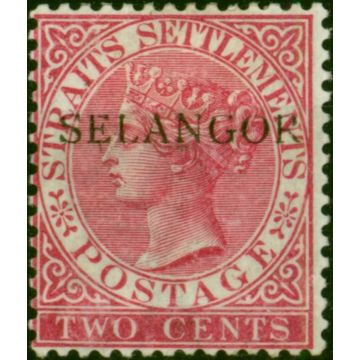 Selangor 1887 2c Bright Rose SG35b Type 28 Fine MM