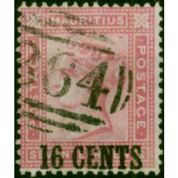Seychelles 1883 16c on 17c Rose of Mauritius SGZ62 Fine Used 