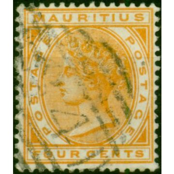 Seychelles 1883 4c Orange of Mauritius SGZ57 Fine Used 