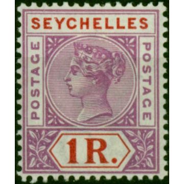 Seychelles 1897 1R Bright Mauve & Deep Red SG34 Fine & Fresh LMM 