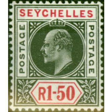 Seychelles 1903 1R50 Black & Carmine SG69 V.F & Fresh Very Lightly Mtd Mint 