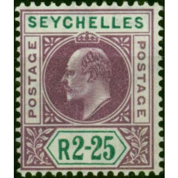 Seychelles 1906 2R25 Purple & Green SG70 Fine & Fresh LMM 