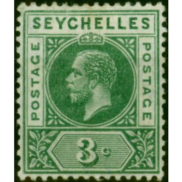 Seychelles 1912 3c Green SG72 Fine MM 