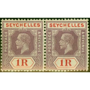 Seychelles 1932 1R Dull Purple & Red SG119a Die I Fine LMM Pair