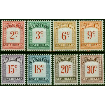 Seychelles 1951 Postage Due Set of 8 SGD1-D8 V.F MNH 
