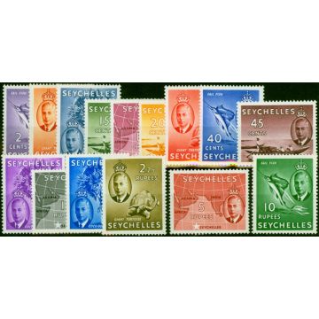 Seychelles 1952 Set of 15 SG158-172 Fine & Fresh LMM (2)