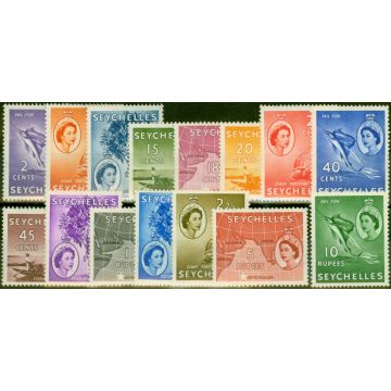 Seychelles 1954 Set of 15 SG174-188 Fine & Fresh MM