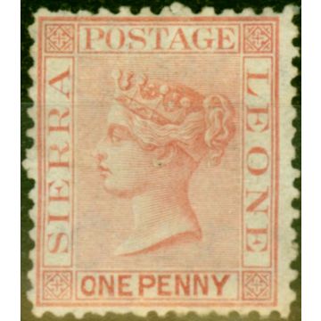 Sierra Leone 1872 1d Rose-Red SG7 Fine Unused Stamp