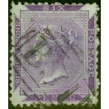 Sierra Leone 1872 6d Reddish Violet SG3 P.12.5 Fine Used