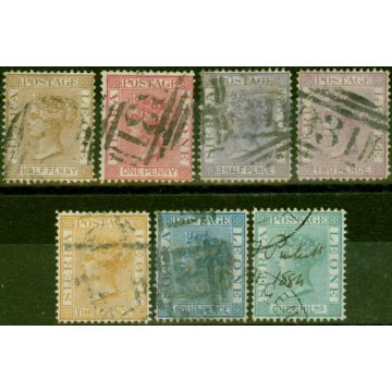 Sierra Leone 1876 Set of 7 SG16-22 Good Used