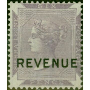 Sierra Leone 1885 6d Dull Violet Revenue Fine MM