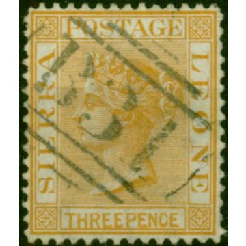 Sierra Leone 1889 3d Yellow SG32 Fine Used (2)