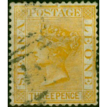 Sierra Leone 1889 3d Yellow SG32 Good Used (2)