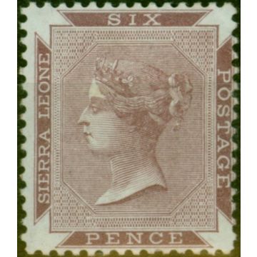Sierra Leone 1890 6d Brown-Purple SG36 Fine & Fresh MM