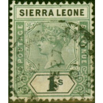 Sierra Leone 1896 1s Green & Black SG50 Fine Used