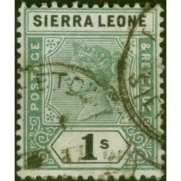 Sierra Leone 1896 1s Green & Black SG50 Good Used (2)