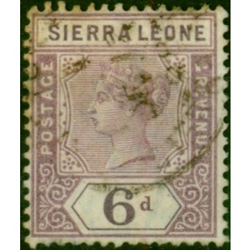 Sierra Leone 1897 6d Dull Mauve SG49 Good Used