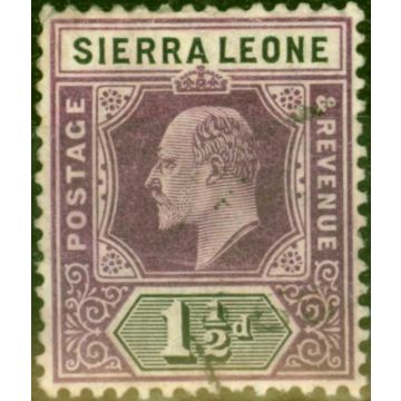 Sierra Leone 1905 1 1/2d Dull Purple & Black SG88 Fine Used 