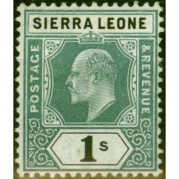Sierra Leone 1905 1s Green & Black SG95 Fine LMM