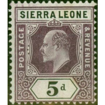 Sierra Leone 1905 5d Dull Purple & Black SG93 Fine MM (2)