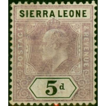Sierra Leone 1905 5d Dull Purple & Black SG93 Good MM 
