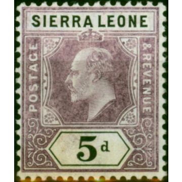 Sierra Leone 1905 5d Purple & Black SG93 Fine MM