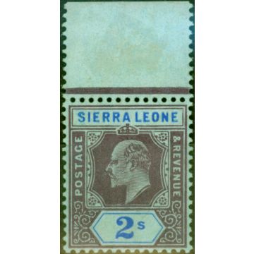 Sierra Leone 1908 2s Purple & Brt Blue-Blue SG109a Damaged Frame & Crown Superb MNH Scarce 