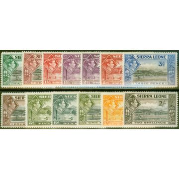 Sierra Leone 1938-41 Set of 13 to 2s SG168-197 Fine Mtd Mint 