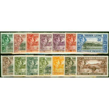 Sierra Leone 1938-44 Set of 14 to 5s SG188-198 Fine MM 