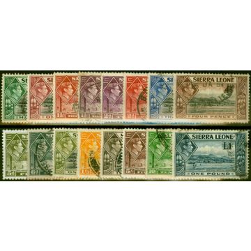 Sierra Leone 1938-44 Set of 16 SG188-200 Good Used (3)