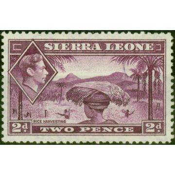 Sierra Leone 1938 2d Mauve SG191 Fine Mtd Mint