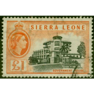Sierra Leone 1956 £1 Black & Orange SG222 Fine Used