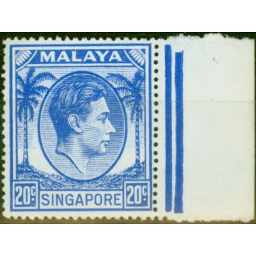 Singapore 1952 Bright Blue SG24a V.F MNH